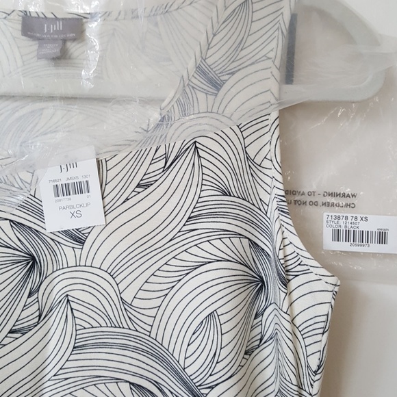 J. Jill Ladies Top XS Black White NWT - Picture 4 of 8